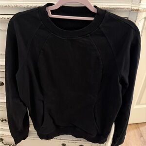 Lululemon Black Sweatshirt with Kangaroo pocket sz 8 EUC